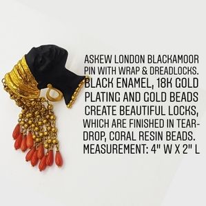 Askew London Blackamoor Pin with Wrap & Dreadlocks